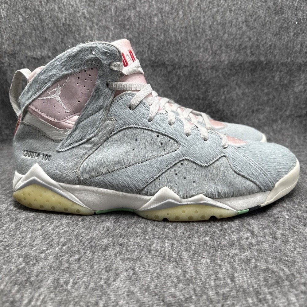 Air Jordan 7 Retro Hare 2.0 CT8528-002 Mens Size 13 Grey Pink Basketball Shoes